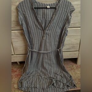 Blue And White Striped Dress